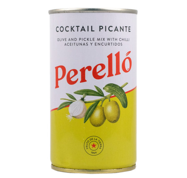 Perello Cocktail Picante Olives and Pickles 180g tin