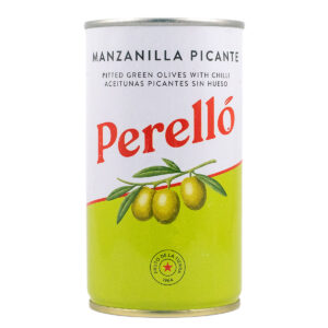 Perello Pitted Manzanilla Picante Olives 150g tin