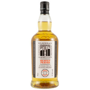 Bottle of Kilkerran Heavily Peated Batch 10 single malt scotch whisky