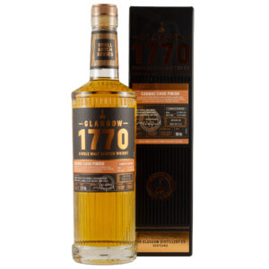 A bottle of Glasgow 1770 Cognac Cask Finish Batch 2 single malt Scotch whisky